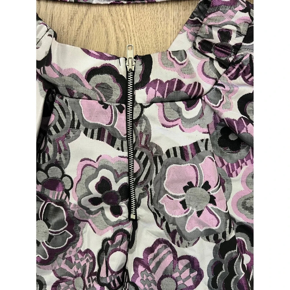 Miss Behave Tween XL Purple Floral Brocade Crop Top and Skirt Set
